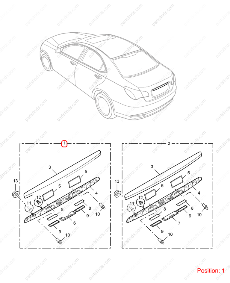 10016564|10016564 | Tailgate exterior trim strip | MG parts | | | MG6 | MG550 | PartsFinds