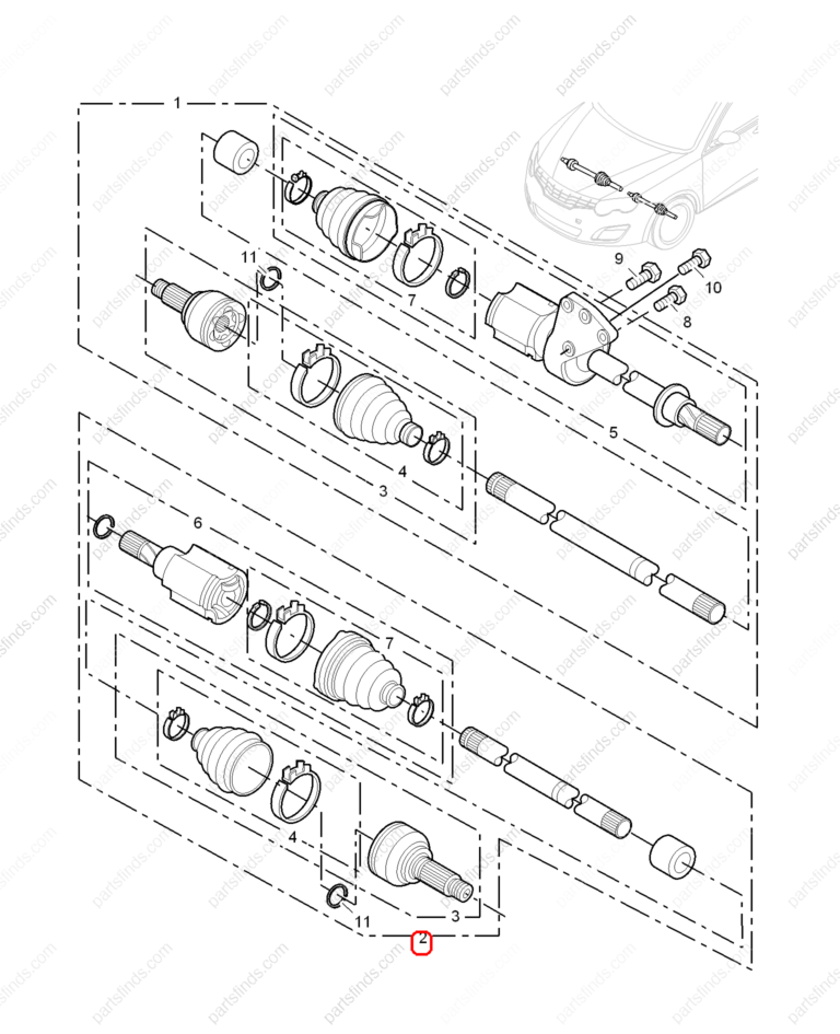 10049799|10049799 | Axle Shaft | MG parts | | | MG6 | MG550 | PartsFinds