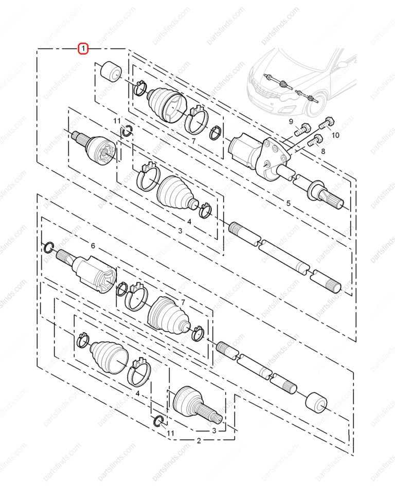 10049801|10049801 | Axle Shaft | MG parts | | | MG6 | MG550 | PartsFinds