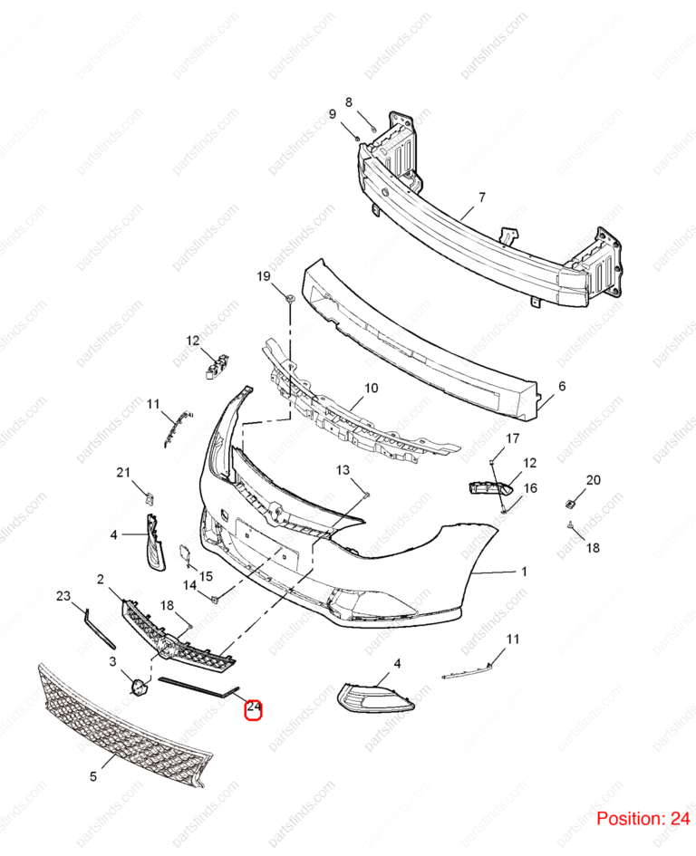 10065254|10065254 | Front grille trim | MG parts | | | MG6 | PartsFinds