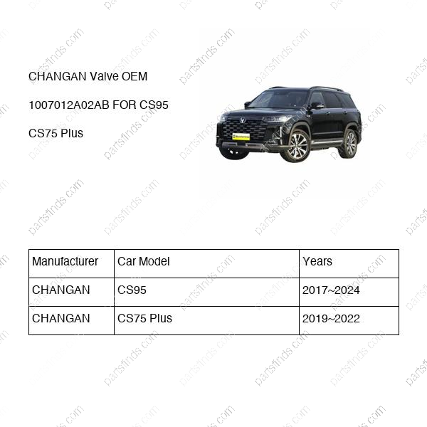 1007012-A02-AB|1007012A02AB | Valve | CHANGAN parts | K007-1201-AB | K0071201AB | CS95 | CS75 Plus | PartsFinds