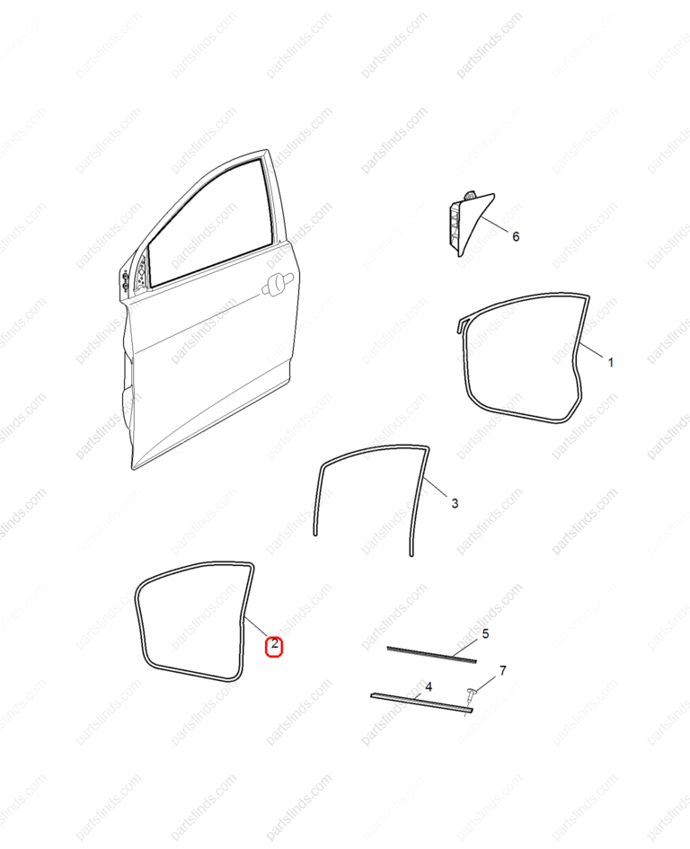 10125097|10125097 | Door frame weatherstrip | MG parts | | | PartsFinds