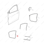 10125098|10125098 | Door frame weatherstrip | MG parts | | | PartsFinds