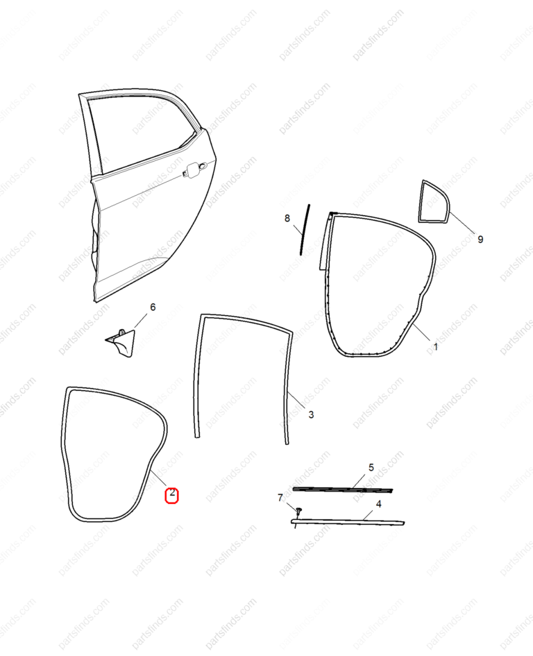 10125109|10125109 | Door frame weatherstrip | MG parts | | | PartsFinds