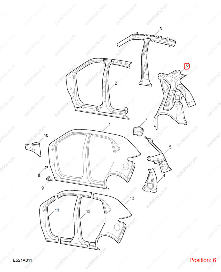 10185852|10185852 | Fender Liner | MG parts | | | MG GS | PartsFinds