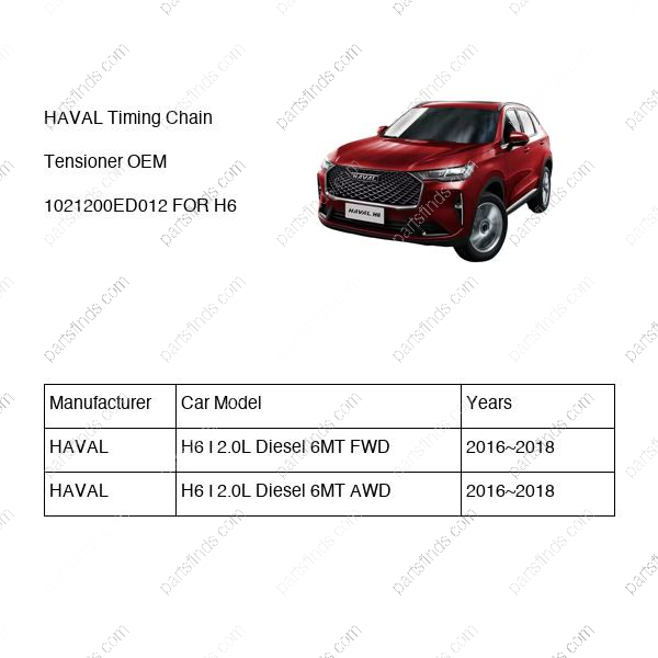 1021200-ED01-2|1021200ED012 | Timing Chain Tensioner | HAVAL parts | | | H6 I 2.0L Diesel 6MT FWD | H6 I 2.0L Diesel 6MT AWD | PartsFinds
