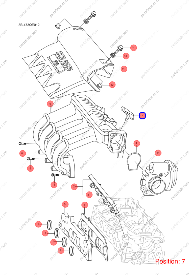 10241010-00|1024101000 | Intake air pressure sensor | BYD parts | 472QA-3611500 | 472QA3611500 | Qin PLUS DM-i | Song PLUS DM-i | Song PRO DM-i | PartsFinds