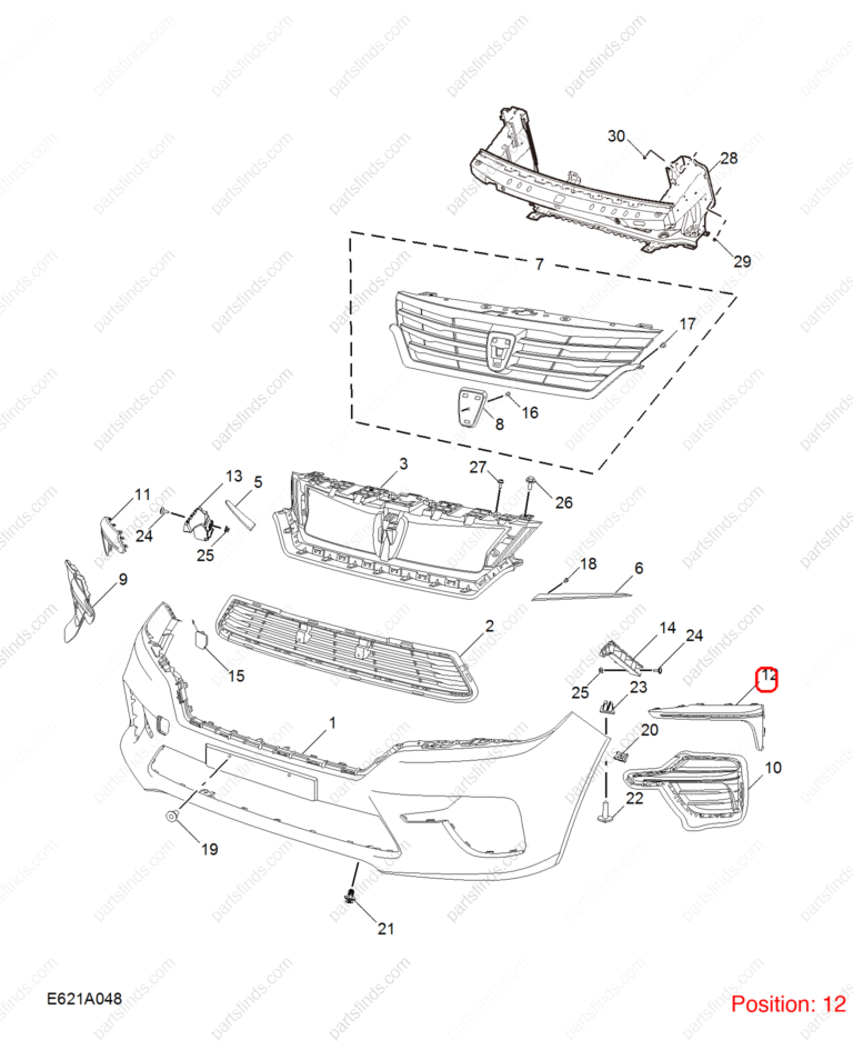 10384312|10384312 | Front grille trim | MG parts | | | PartsFinds