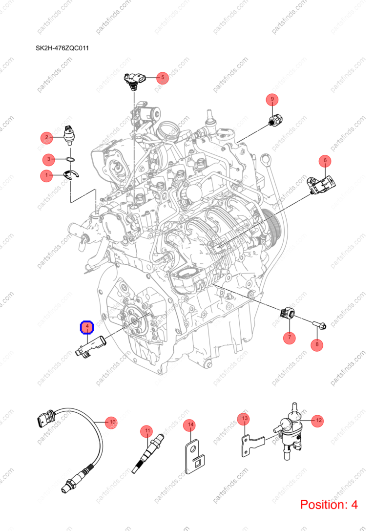 10506789-00|1050678900 | Crankshaft position sensor | BYD parts | 476ZQA-3611200 | 476ZQA3611200 | Song PLUS DM-i | DENZA D9 DM-i | DENZA D9 PHEV | PartsFinds