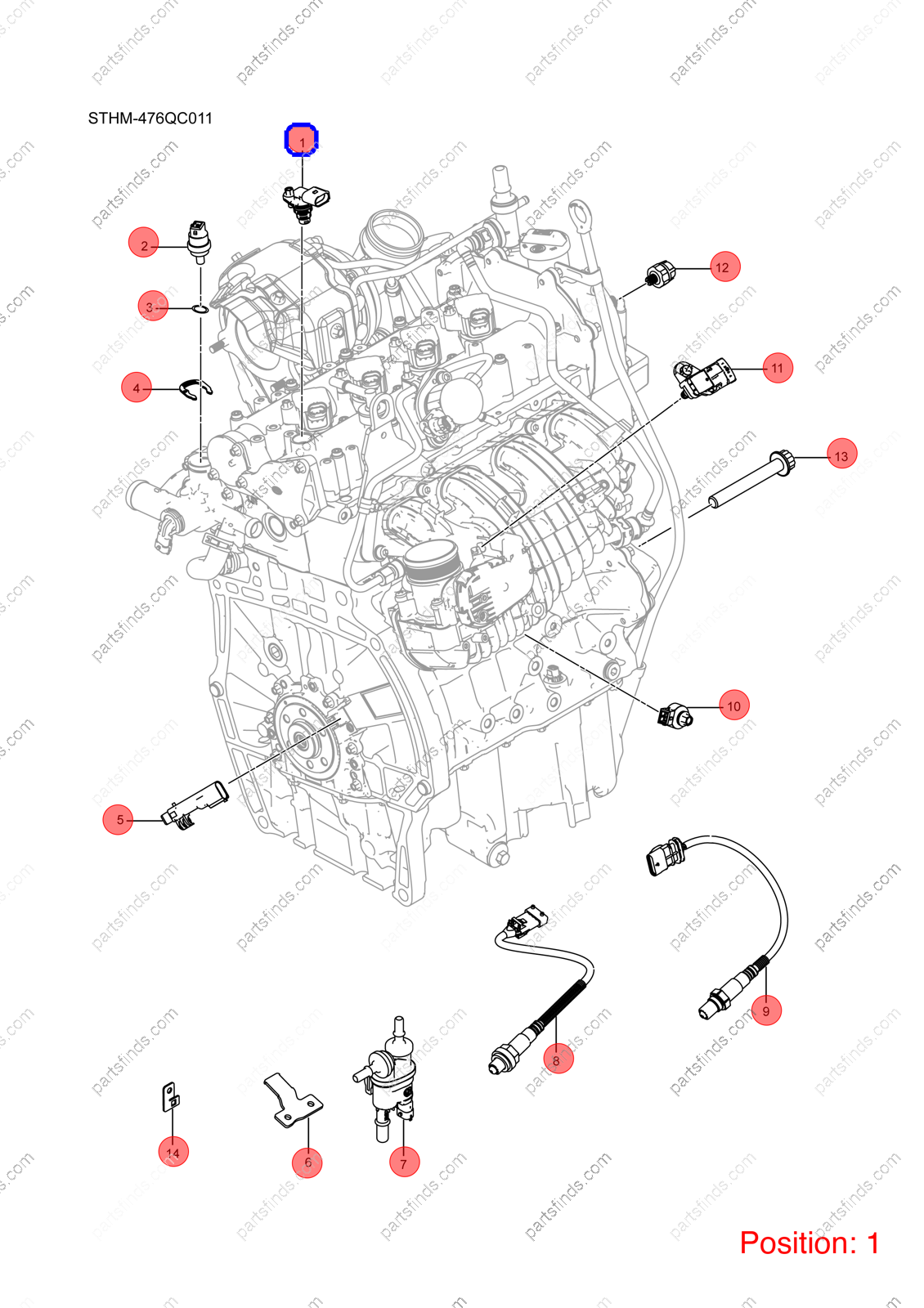 10506790-00|1050679000 | Camshaft position sensor | BYD parts | 476ZQA-3611300 | 476ZQA3611300 | Qin PLUS DM-i | Song PLUS DM-i | Song PRO DM-i | PartsFinds 10506790-00|1050679000 | Camshaft position sensor | BYD parts | 476ZQA-3611300 | 476ZQA3611300 | Qin PLUS DM-i | Song PLUS DM-i | Song PRO DM-i | PartsFinds