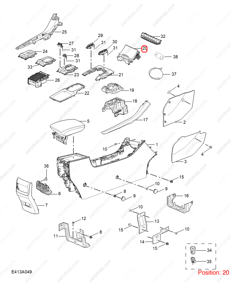 10613054OSA|10613054OSA | STORAGE COMPARTMENT | MG parts | | | MG HS | PartsFinds