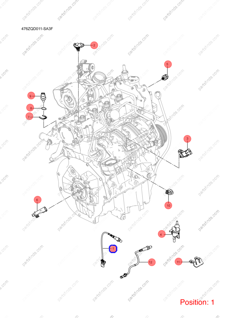 10688315-00|1068831500 | Oxygen sensor | BYD parts | 483QA-3611700 | 483QA3611700 | Song PLUS DM-i | PartsFinds