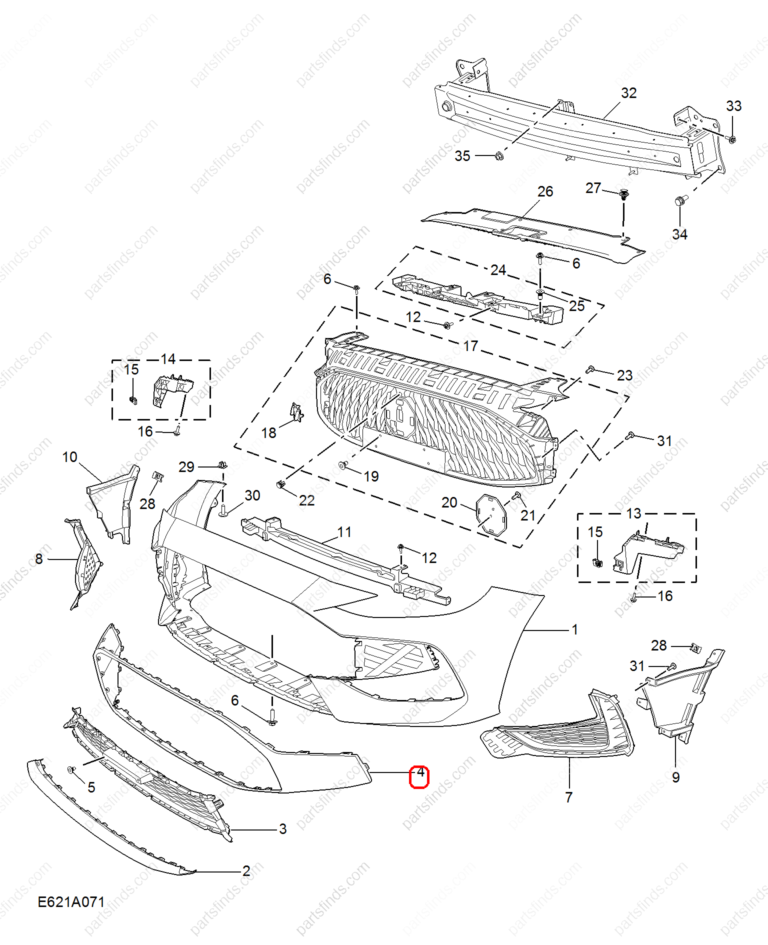 10747233|10747233 | Bumper Trim | MG parts | | | MG GT | PartsFinds