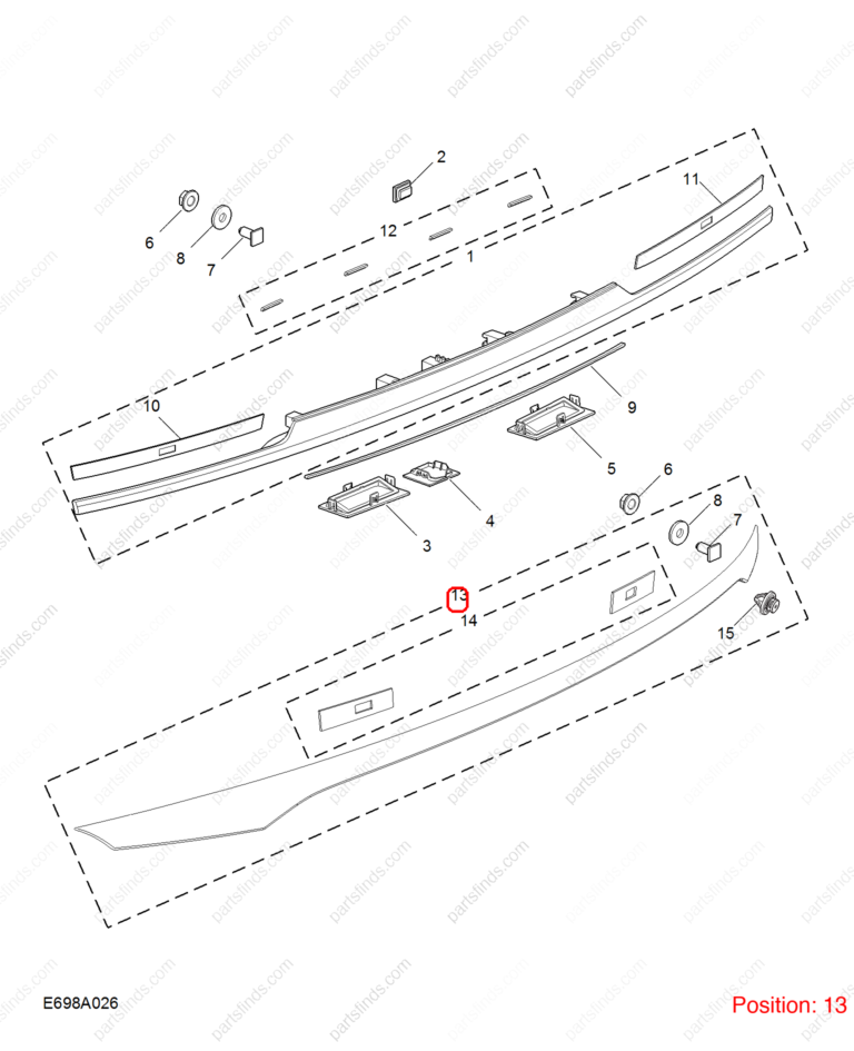 10808415|10808415 | Tailgate trim panel | MG parts | | | MG6 | PartsFinds