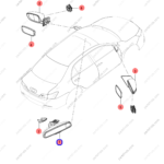 10985843-00|1098584300 | Interior mirror | BYD parts | M6-8201100C-00B0 | M68201100C00B0 | eT3 | PartsFinds