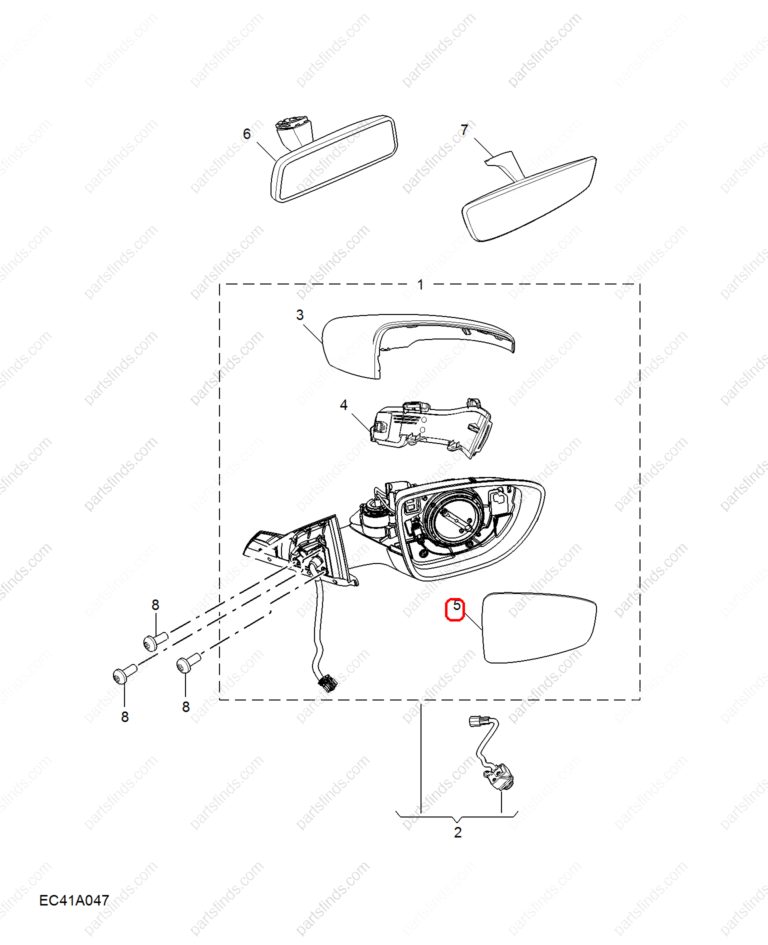 11040331|11040331 | Reverse mirror glass | MG parts | | | MG GT | PartsFinds