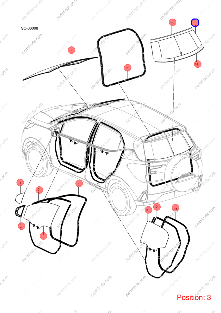 11329877-00|1132987700 | Windshield | BYD parts | SC-6303100 | SC6303100 | Atto3 PRO EV | Yuan PRO EV | PartsFinds