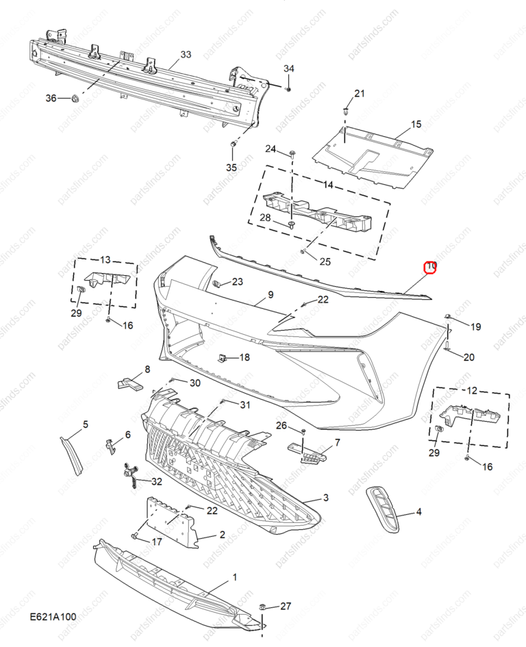 11384634|11384634 | Bumper Trim | MG parts | | | MG5 | PartsFinds
