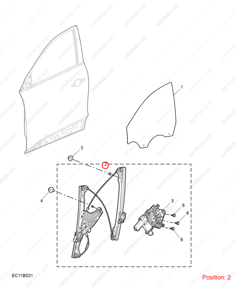 11547640|11547640 | Rear Left Door Window Regulator | MG parts | | | MG HS | PartsFinds