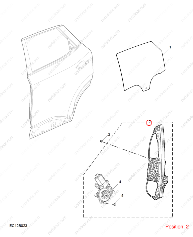 11547641|11547641 | Rear Left Door Window Regulator | MG parts | | | MG HS | PartsFinds