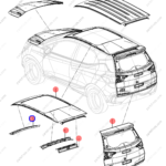 11691913-00|1169191300 | Roof beam | BYD parts | SC-5701211/77 | SC570121177 | Atto3 PRO EV | Yuan PRO EV | PartsFinds