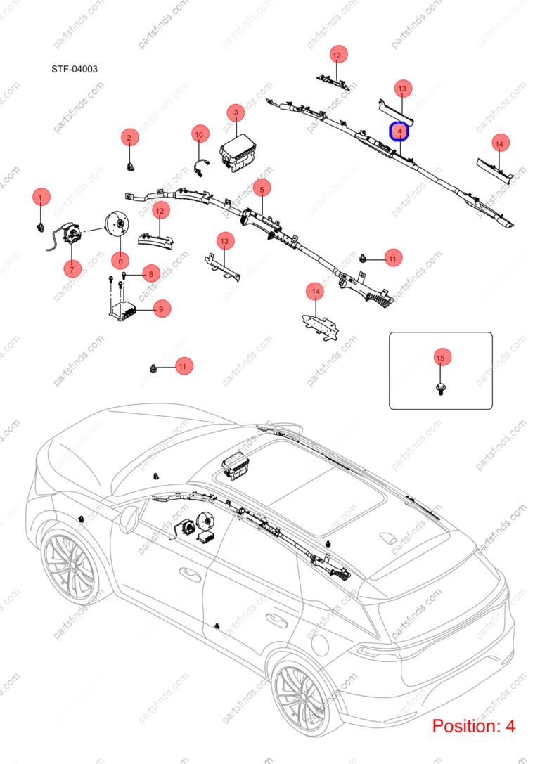 11783012-00|1178301200 | Side air curtain | BYD parts | ST-5820800 | ST5820800 | Tang EV | PartsFinds