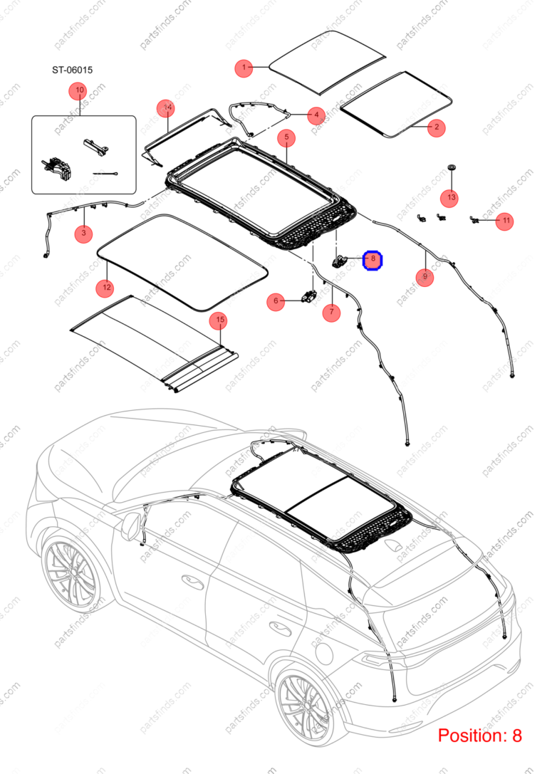 11973246-00|1197324600 | Sunroof motor | BYD parts | ST-3714100A | ST3714100A | Tang EV | PartsFinds