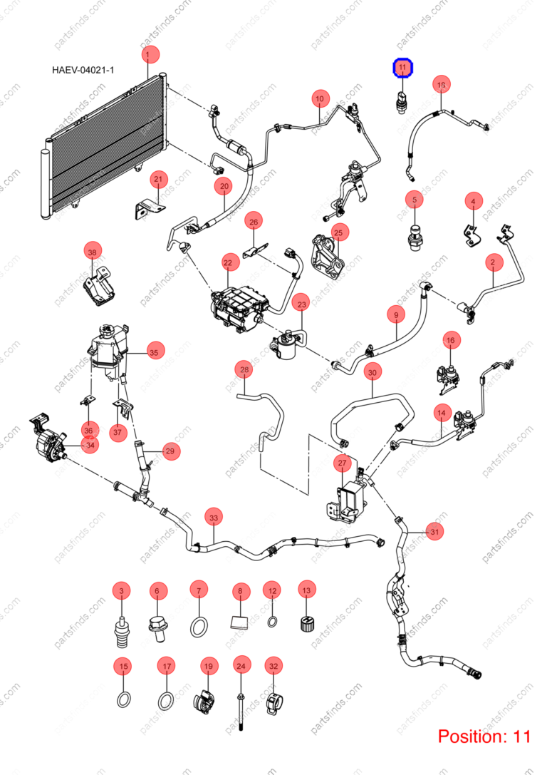 12173345-00|1217334500 | Air conditioning pressure sensor | BYD parts | e6H-8108119A | E6H8108119A | eT3 | PartsFinds