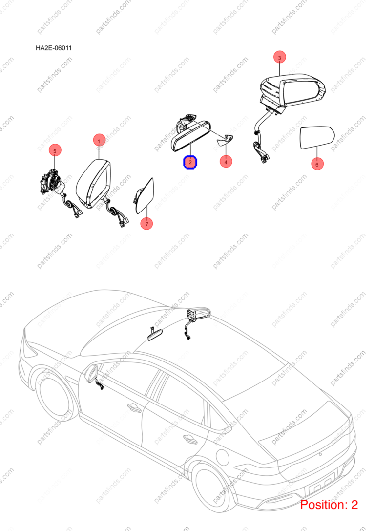 12268180-00|1226818000 | Interior mirror | BYD parts | M6-8201100E-00B0 | M68201100E00B0 | Qin PLUS DM-i | KING DM-i | Chazor DM-i | PartsFinds