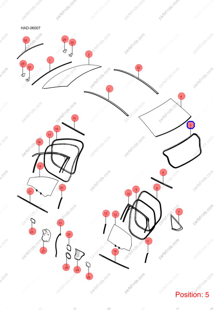 12461111-00|1246111100 | Tailgate rubber strip | BYD parts | HAD-5407115A | HAD5407115A | Qin PLUS DM-i | KING DM-i | Chazor DM-i | PartsFinds