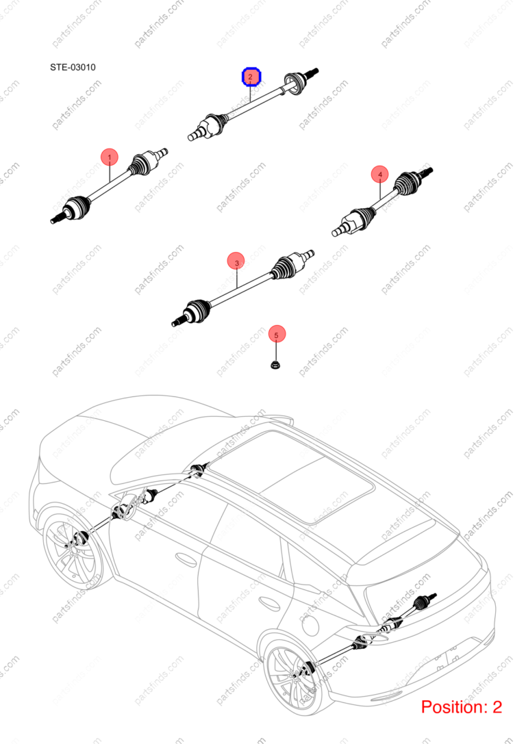 12463367-00|1246336700 | Axle Shaft | BYD parts | STE-2203020 | STE2203020 | Tang EV | PartsFinds