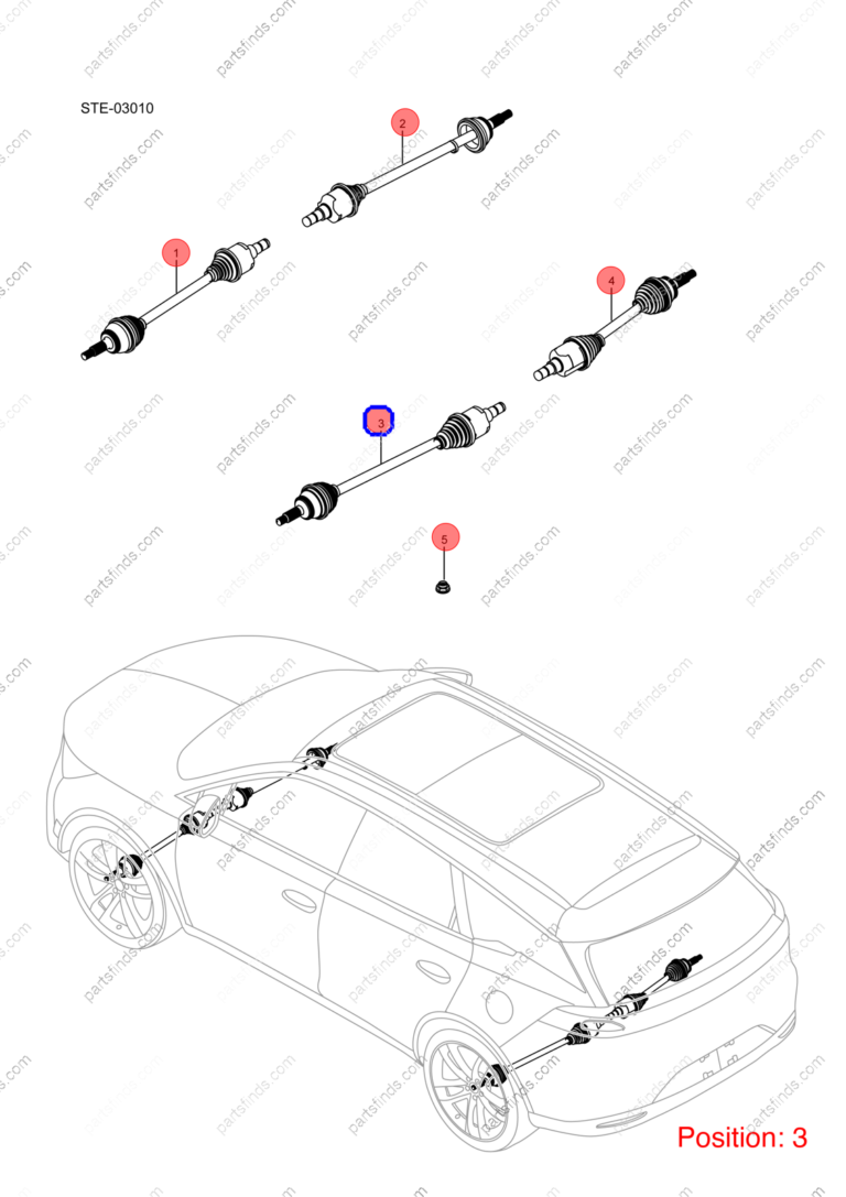 12463425-00|1246342500 | Axle Shaft | BYD parts | STE-2201010 | STE2201010 | Tang EV | PartsFinds