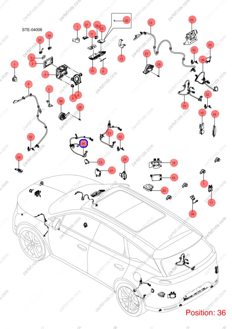 12478686-00|1247868600 | ABS sensor wiring harness | BYD parts | STE-4004630 | STE4004630 | Tang EV | PartsFinds