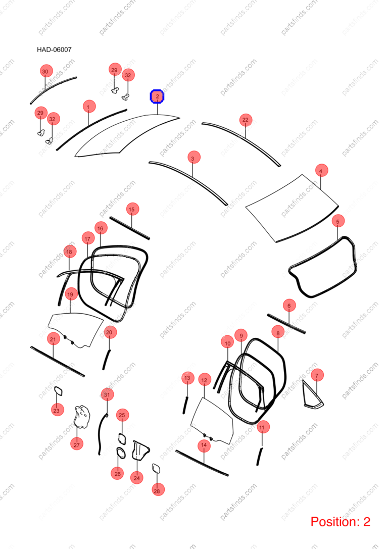 12601747-00|1260174700 | Windshield | BYD parts | HAD-5206010C | HAD5206010C | Qin PLUS DM-i | KING DM-i | Chazor DM-i | PartsFinds