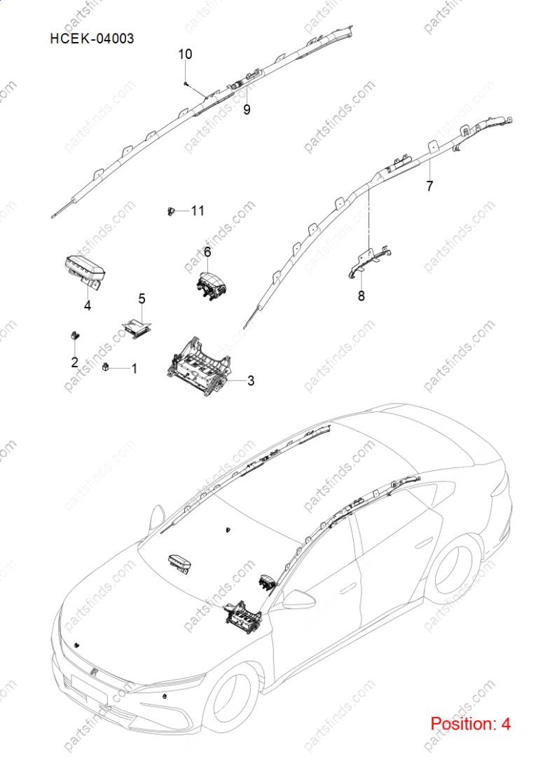 12612922-00|1261292200 | Side airbag | BYD parts | HC-5820200 | HC5820200 | Han EV | PartsFinds