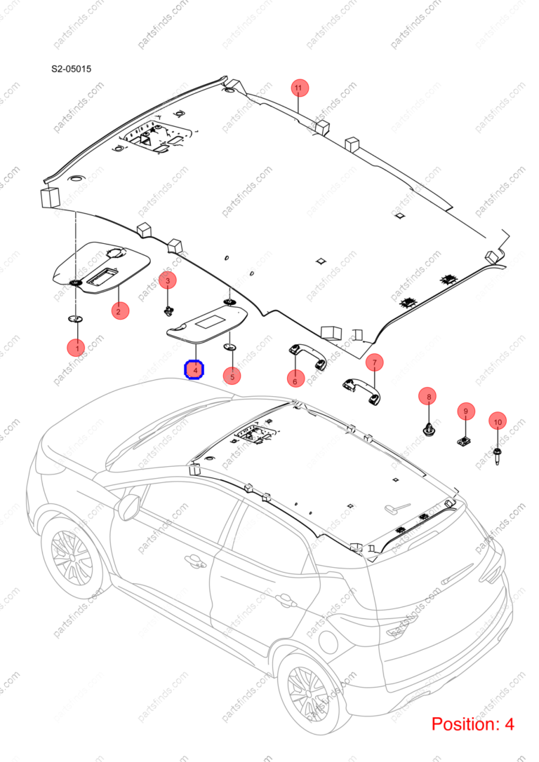 12629128-00|1262912800 | Sun visor | BYD parts | SC-8204020B-00DJ | SC8204020B00DJ | Atto3 PRO EV | Yuan PRO EV | PartsFinds