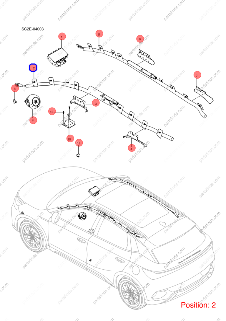 12634449-00|1263444900 | Side air curtain | BYD parts | SC2E-5820700 | SC2E5820700 | Atto3 PLUS EV | Yuan PLUS EV | PartsFinds