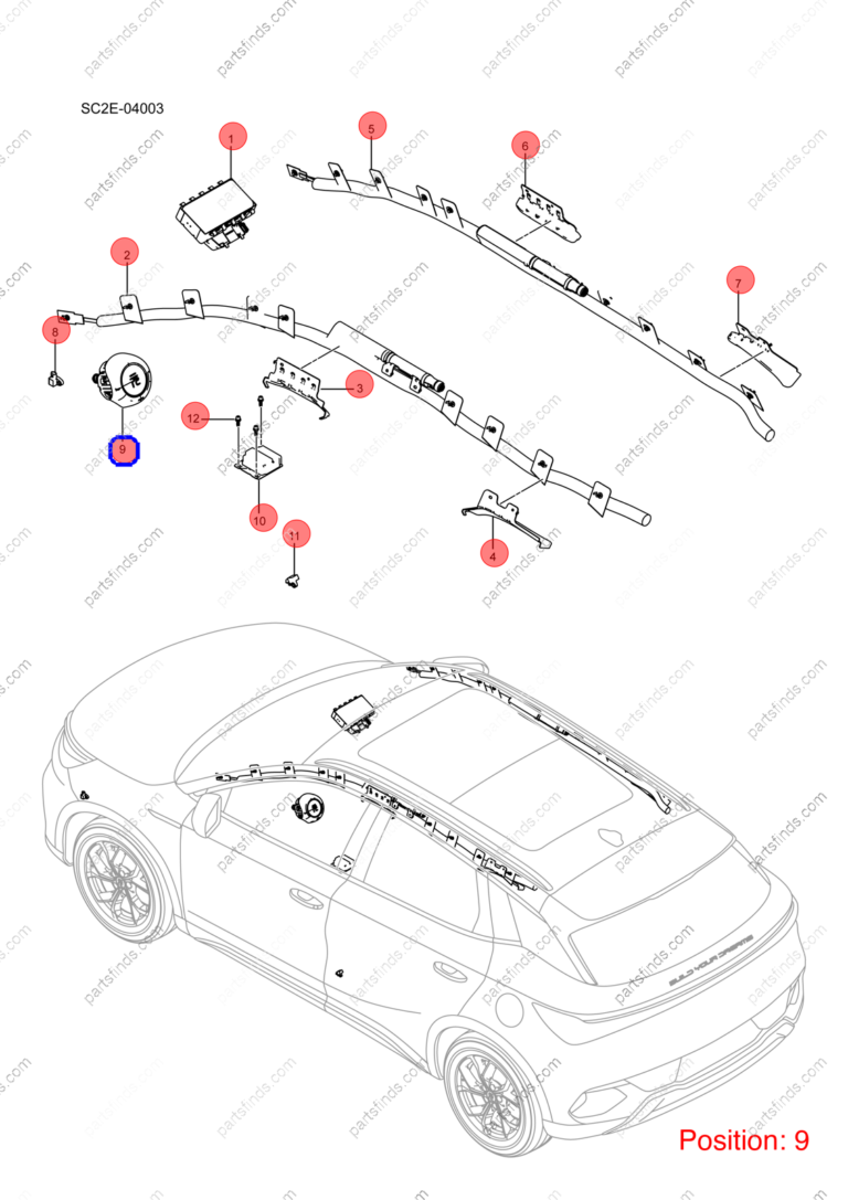 12634453-00|1263445300 | Main airbag | BYD parts | SC2E-5820100 | SC2E5820100 | Atto3 PLUS EV | Yuan PLUS EV | PartsFinds