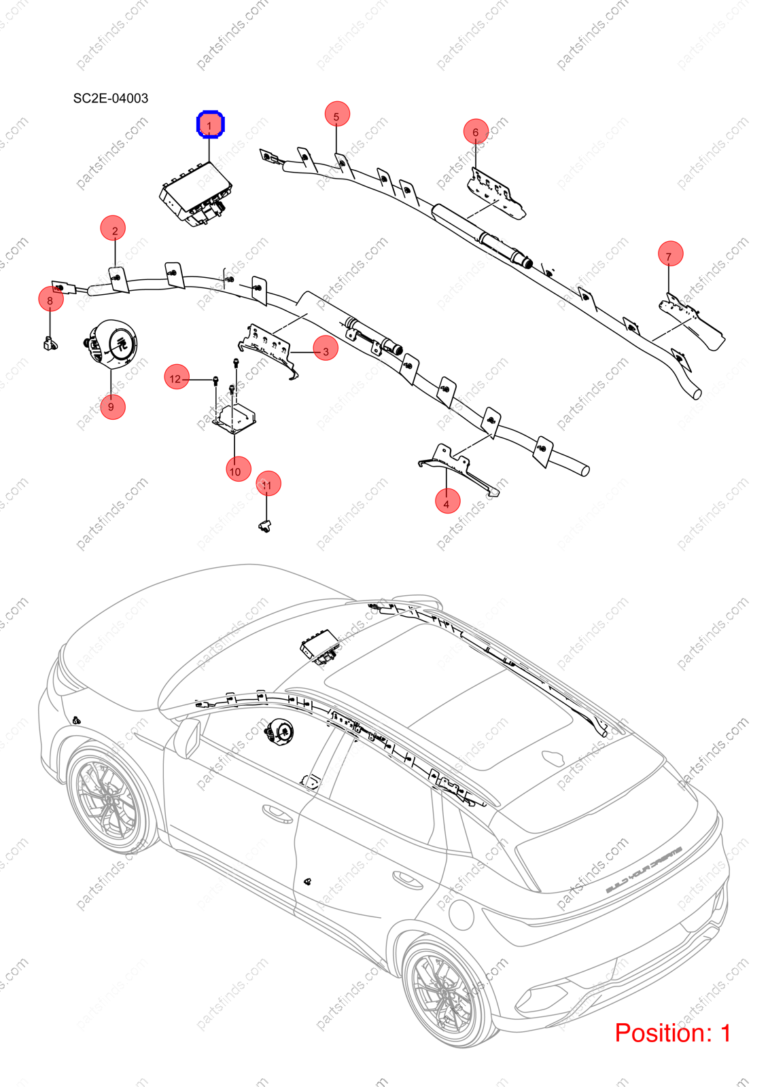 12634455-00|1263445500 | Side airbag | BYD parts | SC2E-5820200 | SC2E5820200 | Atto3 PLUS EV | Yuan PLUS EV | PartsFinds
