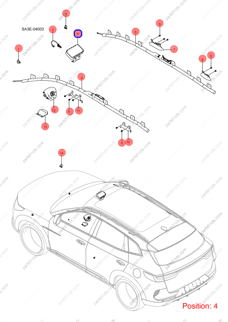 12655356-00|1265535600 | Side airbag | BYD parts | SA3F-5820200 | SA3F5820200 | Song PLUS EV | Song PLUS DM-i | PartsFinds