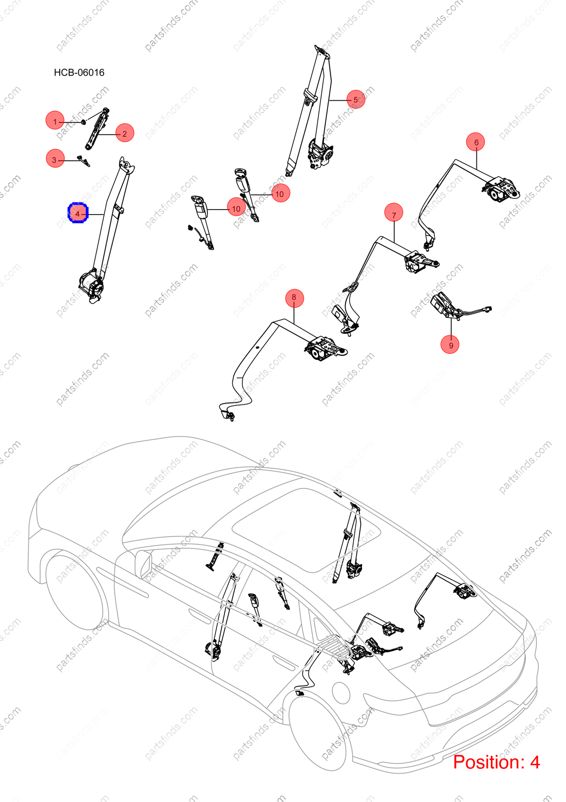 12665809-00|1266580900 | Seat belt | BYD parts | HC-5811010A | HC5811010A | Han EV | PartsFinds 12665809-00|1266580900 | Seat belt | BYD parts | HC-5811010A | HC5811010A | Han EV | PartsFinds