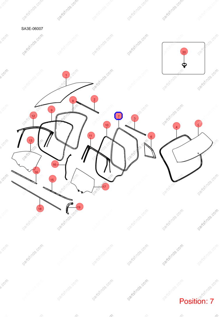 12680899-00|1268089900 | Door frame weatherstrip | BYD parts | SA3F-5407114 | SA3F5407114 | Song PLUS EV | Song PLUS DM-i | PartsFinds