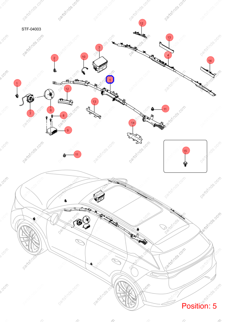 12688794-00|1268879400 | Side air curtain | BYD parts | ST-5820700A | ST5820700A | Tang EV | PartsFinds