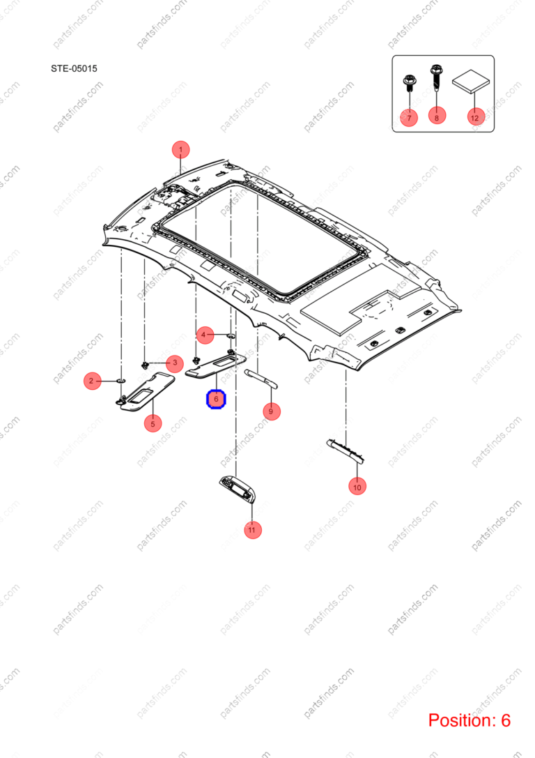12699977-00|1269997700 | Sun visor | BYD parts | ST-8204020B-00XN | ST8204020B00XN | Tang EV | PartsFinds