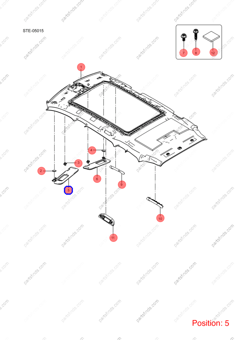 12699978-00|1269997800 | Sun visor | BYD parts | ST-8204010B-00XN | ST8204010B00XN | Tang EV | PartsFinds