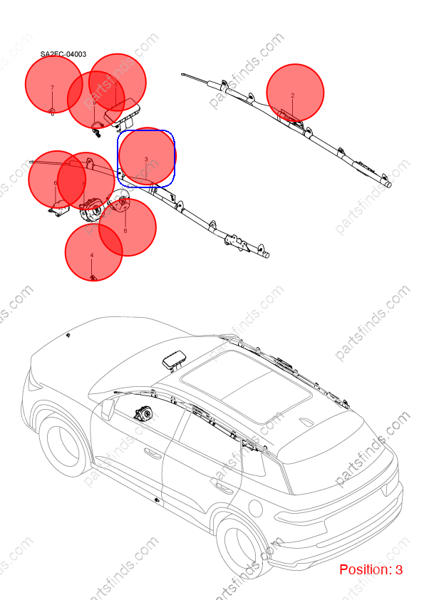 12753893-00|1275389300 | Side air curtain | BYD parts | SA2FC-5820700-D1 | SA2FC5820700D1 | Song PRO EV | PartsFinds