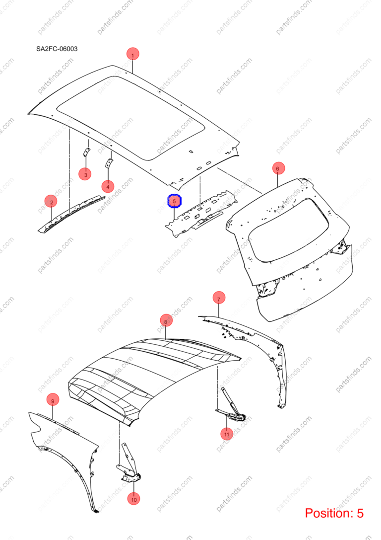 12768445-00|1276844500 | Roof beam | BYD parts | SA2FC-5701300/70 | SA2FC570130070 | Song PRO EV | Song PRO DM-i | PartsFinds