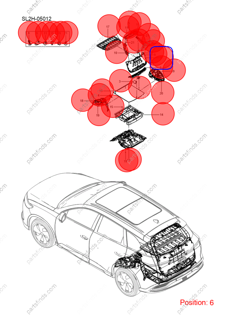 12777395-00|1277739500 | Tailgate trim panel | BYD parts | SA2FC-6302120 | SA2FC6302120 | Song PRO EV | Song PRO DM-i | PartsFinds