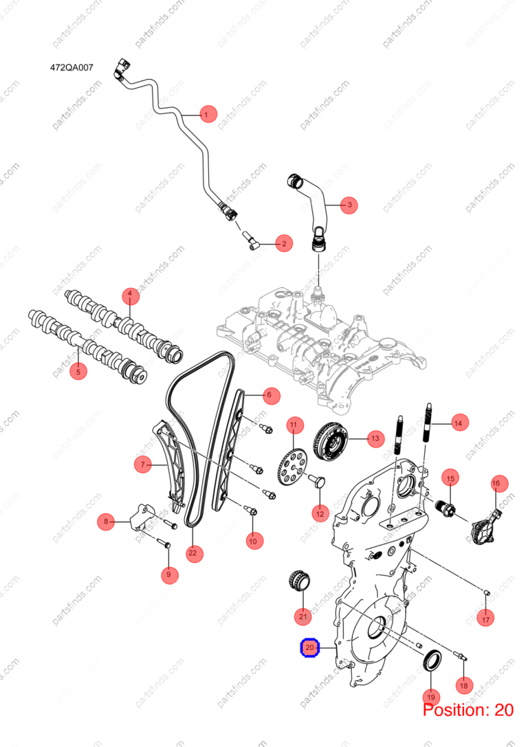 12796646-00|1279664600 | Engine Timing Chain Cover Plate | BYD parts | 472QA-1021012 | 472QA1021012 | Qin PLUS DM-i | Song PLUS DM-i | Song PRO DM-i | PartsFinds