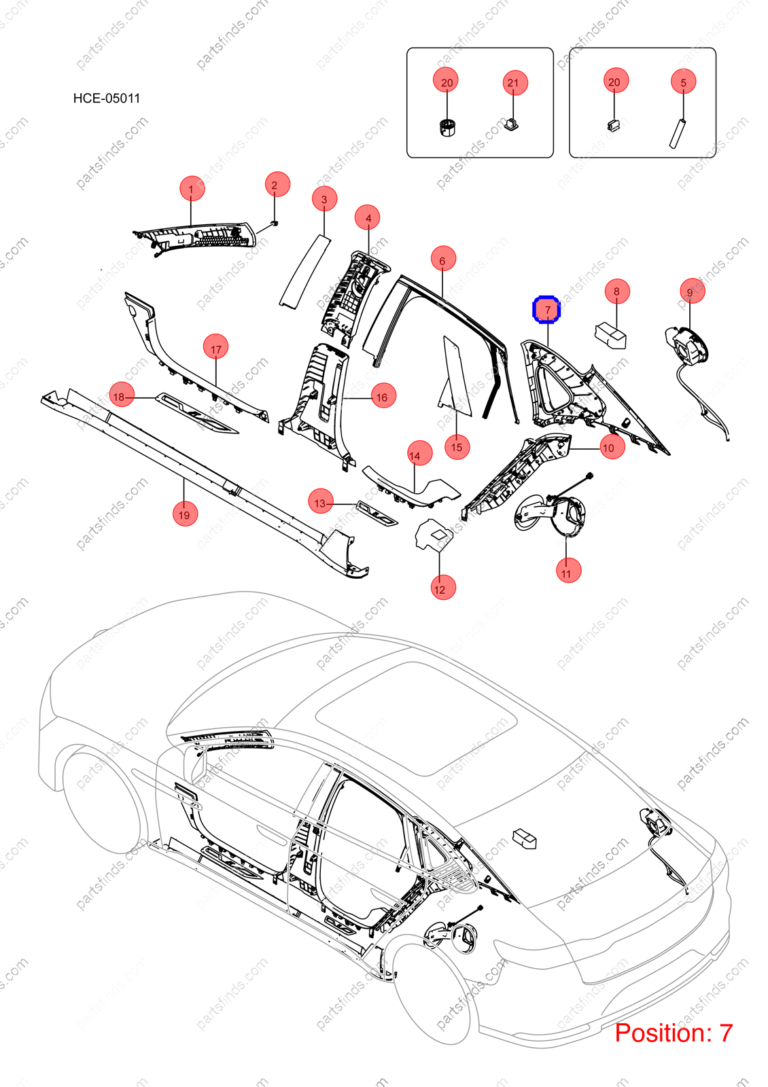 12824027-00|1282402700 | C-pillar trim panel | BYD parts | HC-5402310-00A7 | HC540231000A7 | Han EV | PartsFinds
